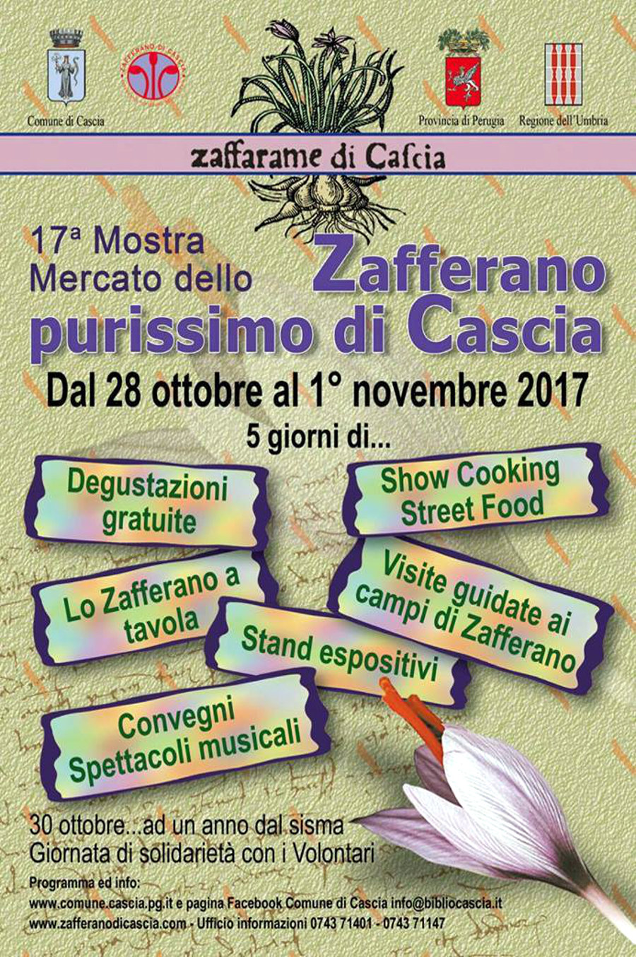 Mostra Mercato dello Zafferano Purissimo di Cascia 2017
