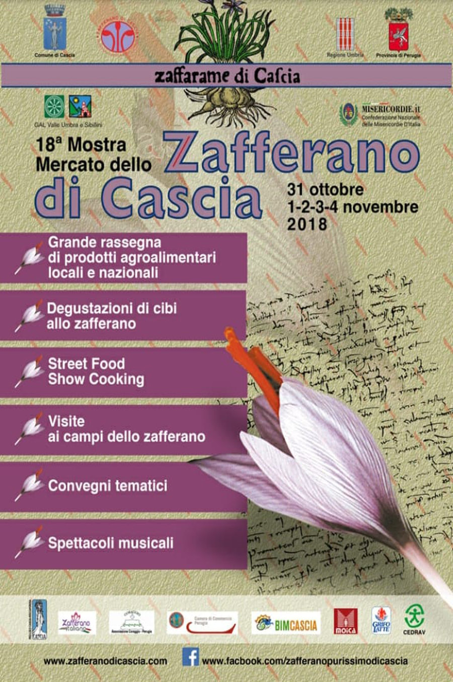 Mostra Mercato dello Zafferano di Cascia 2018
